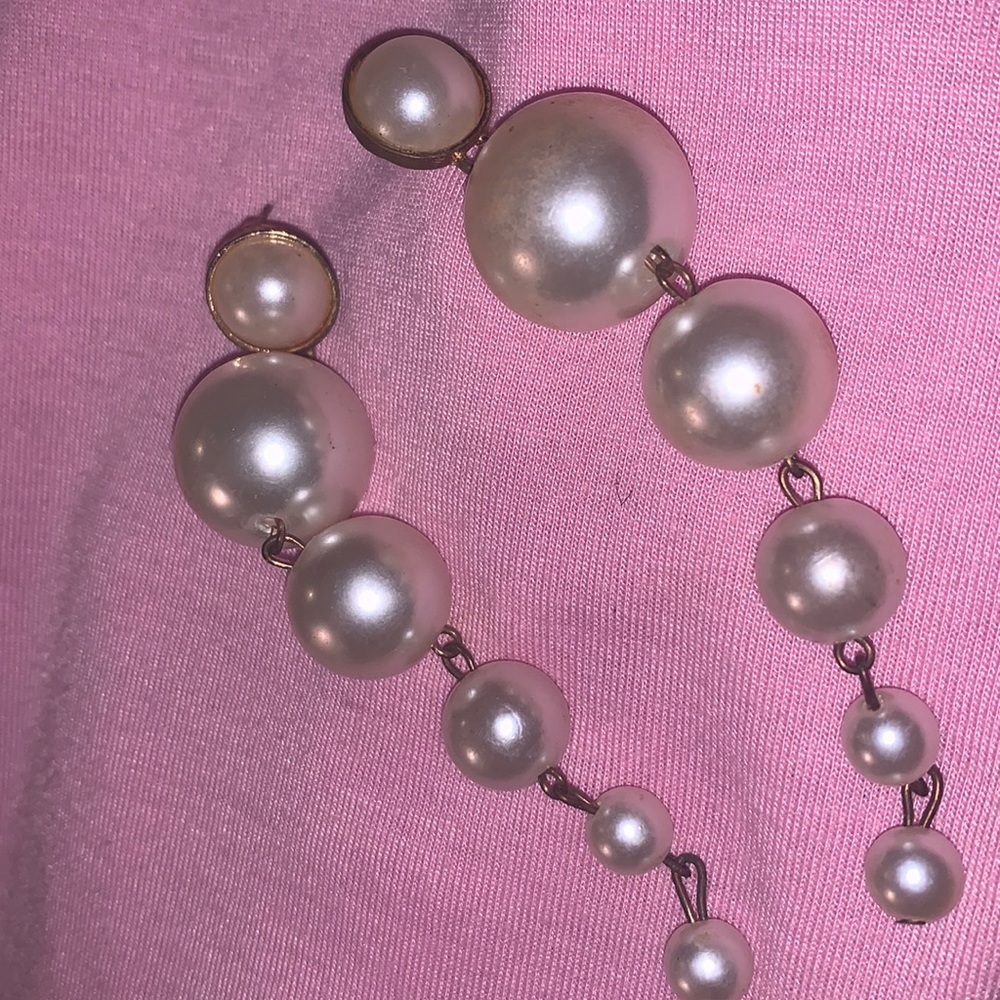 Chandelier Pearl earring set